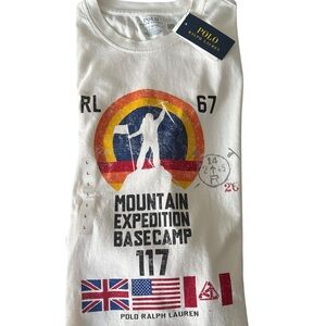 🆕 Polo Ralph Lauren Men’s S/S T Shirt RL 67 Mountain Expedition Basecamp Sz L